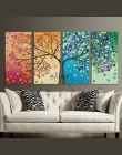 Obraz na płótnie plakat kolorowe liści drzewa 4 sztuka malarstwo ścienne sztuki modułowe zdjęcia do wystrój domu ściany sztuki o