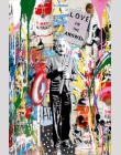 Śledź swoje marzenia ulicy ściany graffiti Art obrazy na płótnie streszczenie Einstein Pop Art wydruki na płótnie dla dzieci pok