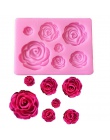 1 PC różowe kwiaty w kształcie kremówki silikonowe formy Craft czekoladowe formy do pieczenia ciasto dekorowanie narzędzia kuche