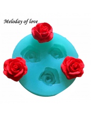 3D Rose kwiaty czekoladowe ciasto dekorowanie narzędzia 3D do pieczenia kremówka silikonowe formy używane do łatwego tworzenia w