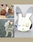 Dzieci Cartoon dekoracyjne lustro łazienka pokój dziecka królik gwiazda drewno akrylowe lustro rama kreatywny domu sztuki dekora