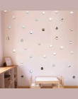 50 sztuk/zestaw DIY akrylowe lustro Dot naklejki ścienne naklejki dekoracji ścian w salonie domu 2 cm okrągły kształt łazienka n