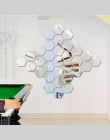 12 sztuk/zestaw sześciokątne 3D lustro naklejki ścienne restauracja przejściach i korytarzach podłogi osobowości dekoracyjne lus