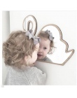 Dla dzieci sypialnia przedszkole dekoracje nietłukące akrylowe lustro ścienne Bunny korona serce motyl w chmurze ogród lustro śc