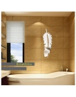 Akrylowe dekoracyjne lustro naklejki ścienne łazienka trójwymiarowa pasta pióra monolityczne 3D sypialnia salon lustro