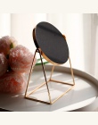 Nordic metalu dekoracyjne lustro Lady stołowe lusterko do makijażu rzemiosło miedzi trójwymiarowy księżniczka lustro akcesoria d
