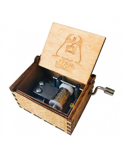 Antyczne rzeźbione drewniane Music Box gra o tron ręczne muzyczne pudełka star wars Caja de musica drop shipping
