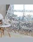 NAPEARL amerykański styl żakardowy kwiatowy wzór zasłony okna sheer do sypialni tiul tkaniny salon nowoczesne gotowe krótkim