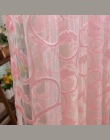 NAPEARL amerykański styl żakardowy kwiatowy wzór zasłony okna sheer do sypialni tiul tkaniny salon nowoczesne gotowe krótkim