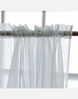 Tiulowe zasłony kuchenne Translucidus nowoczesne dekoracje na okno biały Sheer Voile zasłony do salonu pojedynczy Panel B502