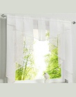 Latające Tulle zasłona kuchenna do okna balkon rzym plisowana projekt szwy kolory woal Sheer zasłony biała przędza zasłony krótk