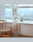 2017 1 sztuk motyl gałęzie drukowane Tulle zasłony do salonu kryty przesiewania okna wystrój balkon Burnout zasłona typu woal