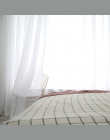 Biały zasłony jednolity biały Tulle nowoczesne zasłony do salonu prześwitujące zasłony z tiulu okno Sheer do sypialni 184 & 30