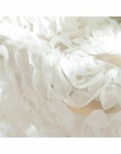 Duszpasterska koreański kreatywny biały koronki 3D Rose zasłony woal na zamówienie zasłony na okna dla małżeństwo salon sypialni