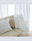 Duszpasterska koreański kreatywny biały koronki 3D Rose zasłony woal na zamówienie zasłony na okna dla małżeństwo salon sypialni