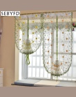 Organza haft wzór kwiaty balon zasłony tiulu rolety, zasłony do kuchni sypialnia salon okno dekoracyjne
