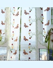 Top Finel motyl tiul na okno rzymskie odcienie okna zasłona rolety haftowane prześwitujące firanki do kuchni salon panel pokojow