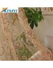 Europejski styl szary haftowanego tiulu zasłony do salonu przezroczyste zasłony do sypialni kuchni koronki rolety