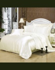 HOT! 100% czysta satyna jedwabny zestaw pościeli tekstylia domowe łóżko typu king size zestaw łóżko ubrania kołdra pokrycie płas