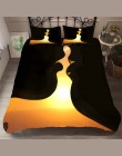 HELENGILI 3D zestaw pościeli usta druku pościel kołdra pokrywa zestaw realistyczne z poszewki na poduszkę łóżko – zestaw tekstyl