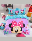 Dla dzieci Mickey Minnie Mouse kołdra pokrywa obecny pościel 3d zestawy pościeli dla pełna królowa 2 sztuk/3 sztuk łóżko kapa na