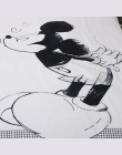 Mickey Mouse zestawy pościeli królowej King Size pościel z kreskówka czarny biały kołdra pokrywa kapa na kołdrę poszewka na podu