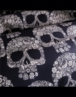 Bonenjoy czarny kolor kołdra okładka Queen Size luksusowe cukrowa czaszka pościel zestaw King Size 3D czaszka pościel oraz wysok