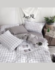 Przesilenie tekstylia domowe czarny krata kołdra pokrywa poszewka na poduszkę łóżko arkusz proste chłopiec dziewczyny zestawy po