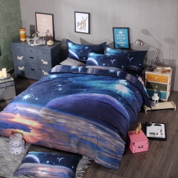 Hipster Galaxy 3D zestaw pościeli wszechświat kosmos tematyczne Galaxy drukuj kołdrę i poszewka na poduszkę Queen size pościel