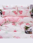 Przesilenie tekstylia domowe Flamingo Cartoon piękne zestawy pościeli kołdra pokrywa poszewka na poduszkę pościel Twin pełna kró