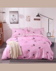 Przesilenie tekstylia domowe Flamingo Cartoon piękne zestawy pościeli kołdra pokrywa poszewka na poduszkę pościel Twin pełna kró