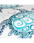 BeddingOutlet żółwie zestaw pościeli żółw kołdra pokrywa zwierząt morskich tekstylia domowe 3 sztuk Cartoon niebieski biały pośc