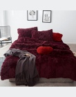 Nowy norek aksamitna pościel ustawia czerwony niebieski różowy łóżko – zestaw królowa twin rozmiar zestaw narzut na łóżko fit ze