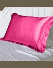 Junejour emulacji Silk Satin poszewka na luksusowe poszewka na poduszkę na łóżko rzut wygodne pojedyncze stałe kolorowa poduszka