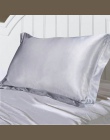 Junejour emulacji Silk Satin poszewka na luksusowe poszewka na poduszkę na łóżko rzut wygodne pojedyncze stałe kolorowa poduszka