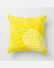 45*45 cm domu ananas liść żółty poszewka na poduszkę talia rzut miękki drukuj poliester poszewka na poduszkę