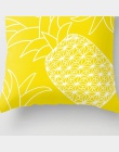 45*45 cm domu ananas liść żółty poszewka na poduszkę talia rzut miękki drukuj poliester poszewka na poduszkę