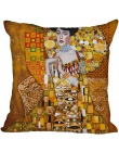 Gustav Klimt Satin poszewka na poduszkę Style rzuć poszewka na poduszkę kwadratowa poszewka na poduszkę prezent 40x40 cm wysokie
