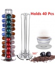 360 obracanie 40 kapsułka uchwyt na kapsułki kawy kapsułki dozowania stojak na wieże pasuje do do kapsułki Nespresso do przechow