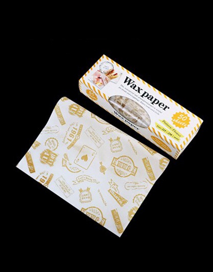 50 sztuk/partia papier woskowany Food Grade smar papieru opakowania do żywności papier do pakowania do chleba Sandwich Burger fr