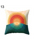 Domu kolorowe wschód słońca drukuj poszewka na poduszkę pokój dzienny z kwadratowym pas wspierający miękkie bawełniana poszewka