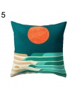 Domu kolorowe wschód słońca drukuj poszewka na poduszkę pokój dzienny z kwadratowym pas wspierający miękkie bawełniana poszewka