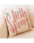 45*45 cm domu witaj wiosna rzuć poszewka na poduszkę kwiaty poszewki na poduszki poszewka na poduszkę pościel mieszanka poszewki