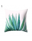 45x45 cm opuncja kaktus zielone liście drukuj poszewka na poduszkę Home Fashion fajne miękkie bawełniana poszewka