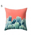45x45 cm opuncja kaktus zielone liście drukuj poszewka na poduszkę Home Fashion fajne miękkie bawełniana poszewka