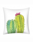 Tropikalnych roślin dekoracyjne drukuj kaktus Monstera poszewka na poduszkę poliester rzut na poduszkę dekoracyjna poszewka na p