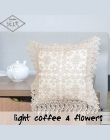 LongShow 45x45 cm kwadratowy domu dekoracyjne światła kawy biały szary Taupe kolor czystej koronki haftowane grube poszewka na p