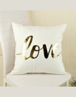 YOYIHOME brązujący boże narodzenie złoto poduszka z nadrukiem pokrywa dekoracyjna poszewka na poduszkę najlepsze sypialnia dekor