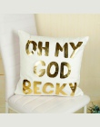 YOYIHOME brązujący boże narodzenie złoto poduszka z nadrukiem pokrywa dekoracyjna poszewka na poduszkę najlepsze sypialnia dekor