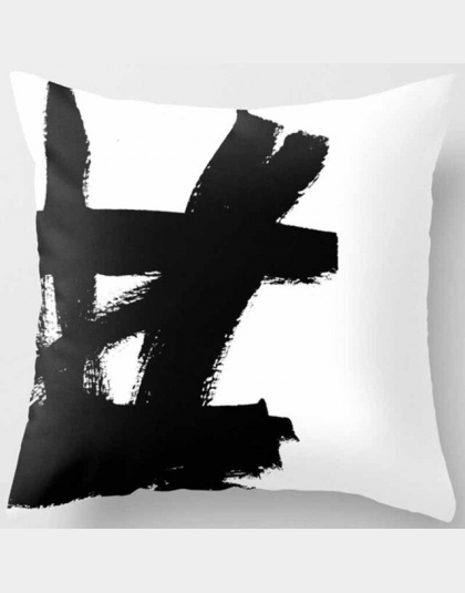 Gorąca sprzedaż piękna czarny biały szary poszewka na poduszkę podwójne boki wzór kwadratowe poduszki domu kreatywny kolorowa po